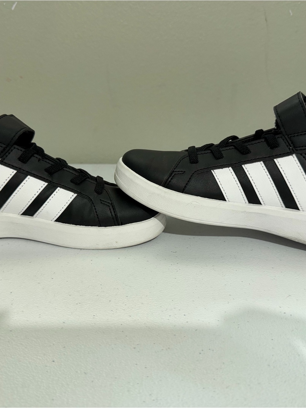 adidas Kids Black and White Low-Top Sneakers